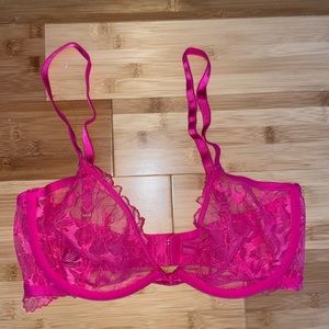 Hot Pink Victoria Secret Lace Bra 34DD